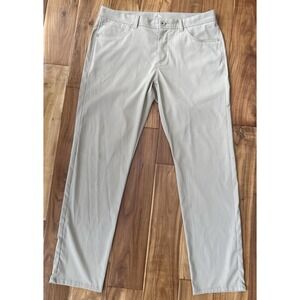 Tommy Bahama Pants 5 Pocket Island Zone Performance Solid Khaki Beige 36x32 Flex